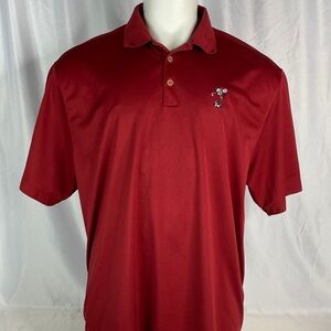 Nike Men's Burgundy Polo with Embroidered Icon